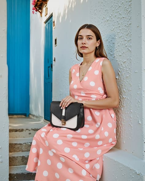 Buy Shein Shein Vintage Flared Hem Ruch... Online | Ajio.com