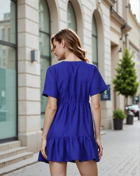 Buy Royal Blue Dresses for Women by Shein Online | sheinindia.in