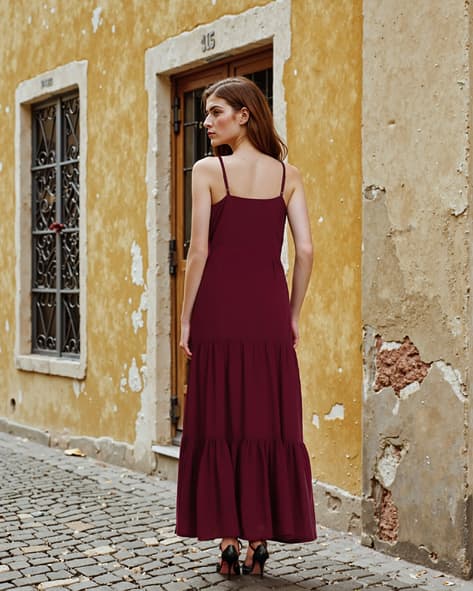 Buy Maroon Dresses for Women by Shein Online