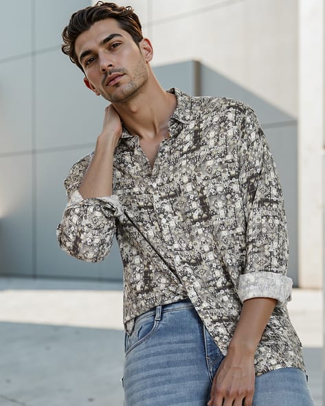 Buy Grey Shirts for Men by Shein Online