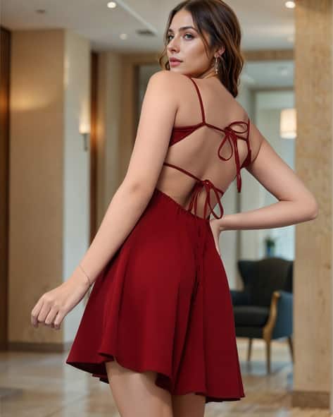 Buy Maroon Dresses for Women by Shein Online