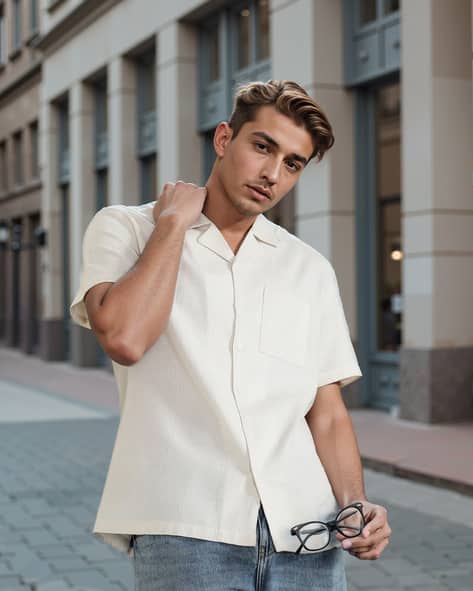 Top Off White Clothing Men Buy Off White Shirts For Men By Shein