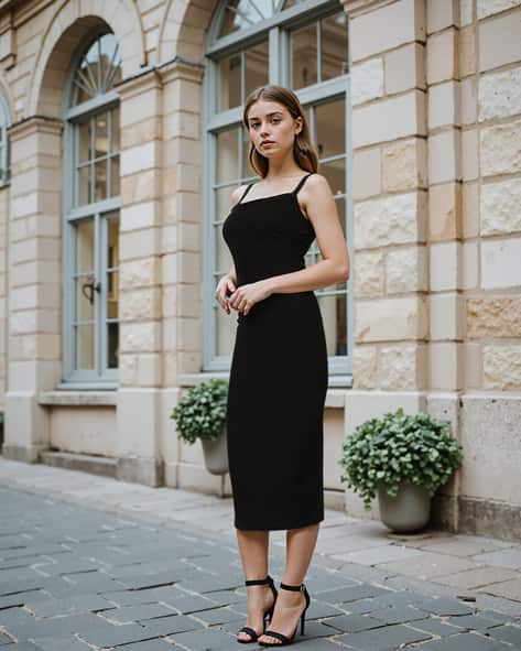 Midi Dress Every Girl Needs A Little Black Dress Jasmine Halter