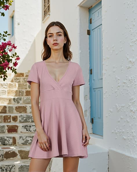 Buy Dusty Pink Dresses for Women by Shein Online