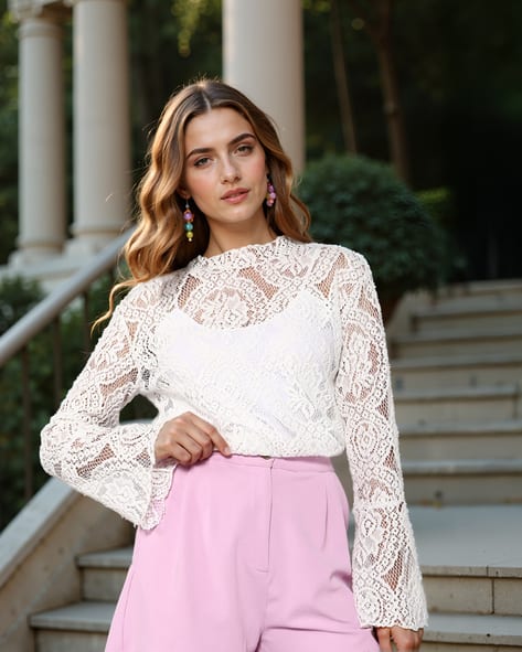 Buy White Tops for Women by Shein Online