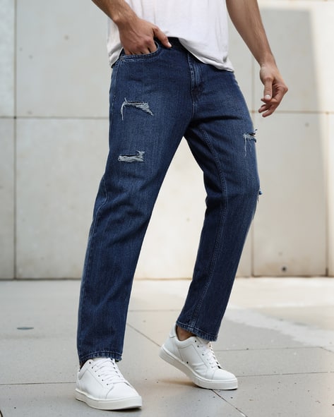Buy Dark Blue Jeans for Men by Shein Online