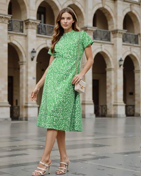 Buy Green White Dresses for Women by Shein Online