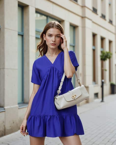 princess polly baby blue dress Blue Skater Dress main image 0