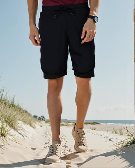 Buy Navy Shorts 3/4ths for Men by Shein Online