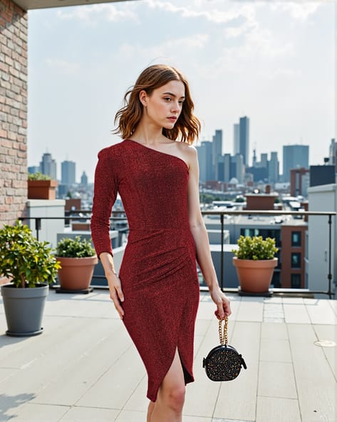 Buy Red Dresses for Women by Shein Online | Ajio.com