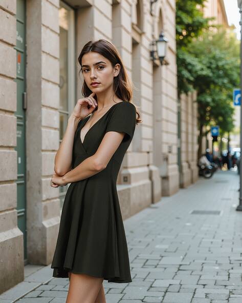 Buy Olive Green Dresses for Women by Shein Online | sheinindia.in