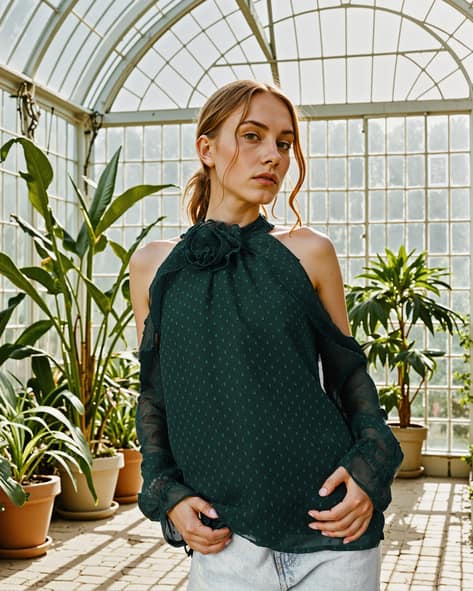 Buy Green Tops for Women by Shein Online