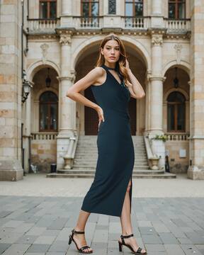 green emerald velvet dress SheIn Women's Elegant V Neck Pleated Midi Dresses Short Sleeve A Line  Cocktail Dress Burgundy XS : Buy Online at Best Price in KSA