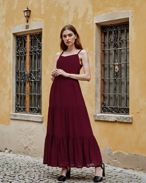 Buy Maroon Dresses for Women by Shein Online | sheinindia.in
