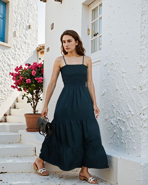 Buy Dark Green Dresses for Women by Shein Online | sheinindia.in