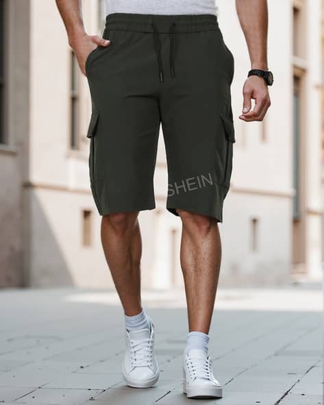 Buy Dark Grey Shorts 3/4ths for Men by Shein Online