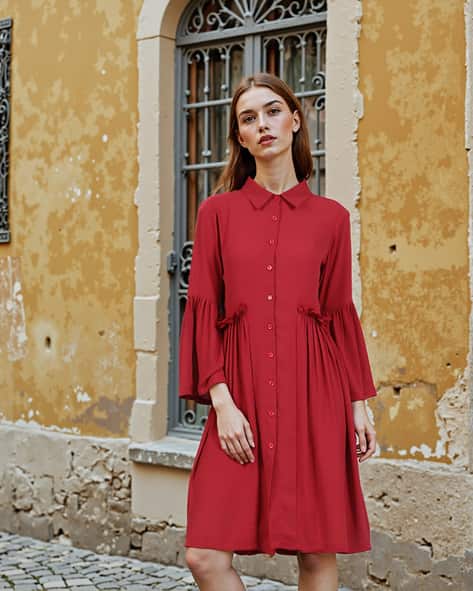 Buy Maroon Dresses for Women by Shein Online | Ajio.com Buy Maroon Dresses for Women by Shein Online | Ajio.com