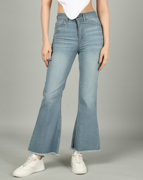 Flare Jeans Women's High Waist Jeggings Shein Ankle Length