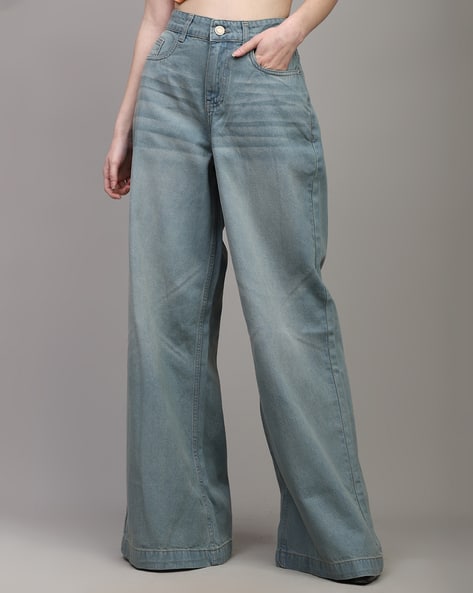 Shein Extra Long High Rise Loose Fit Jeans With Pockets