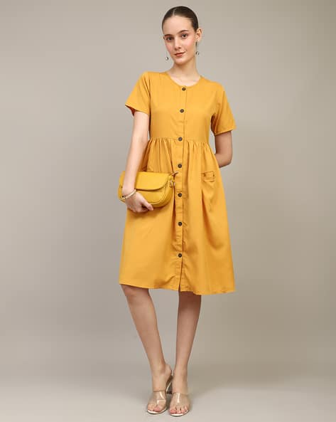 Buy Yellow Dresses for Women by Shein Online