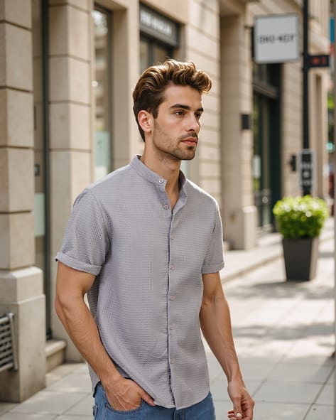 Buy Grey Shirts for Men by Shein Online