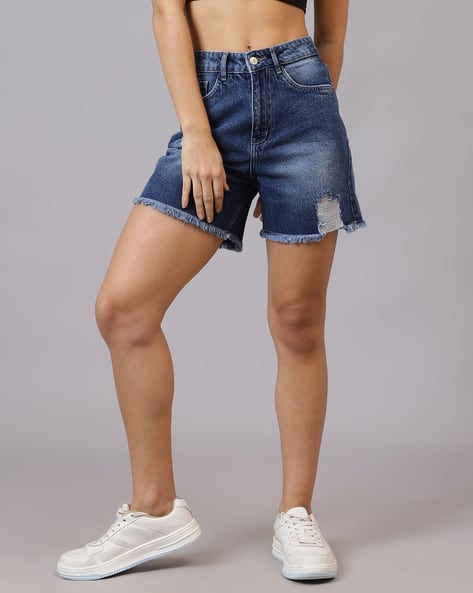 Buy Dark Blue Shorts for Women by Shein Online