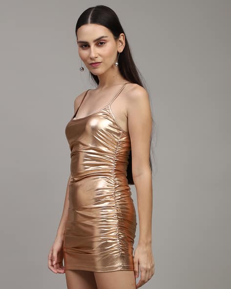 Buy Gold Dresses for Women by Shein Online