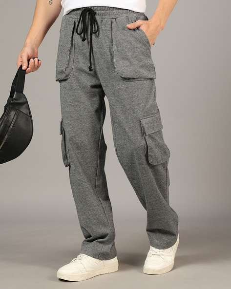 Buy Dark Grey Trousers Pants for Men by Shein Online