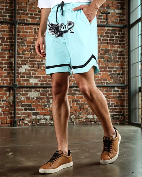 Buy Sea Green Shorts 3/4ths for Men by Shein Online