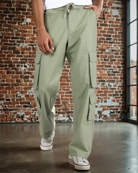 Buy Light Green Trousers Pants for Men by Shein Online