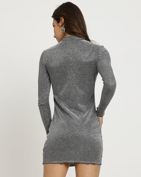 full sleeve midi dress Annora Mesh Long Sleeve Ruched Midi Dress Red