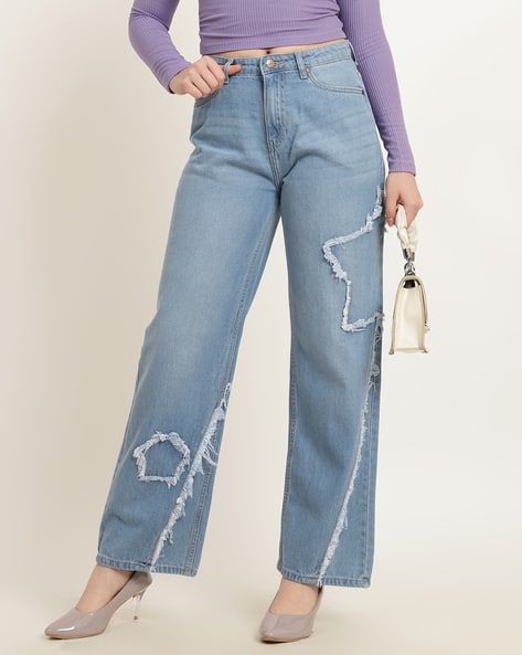 Buy Light blue Jeans Jeggings for Women by Shein Online