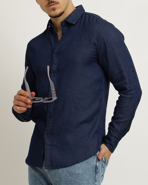 Buy Indigo Shirts for Men by Shein Online