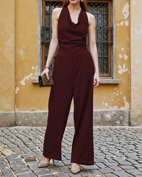 wide leg shein jumpsuit