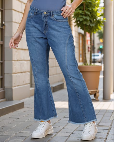 Buy Mid Blue Jeans Jeggings for Women by Shein Online