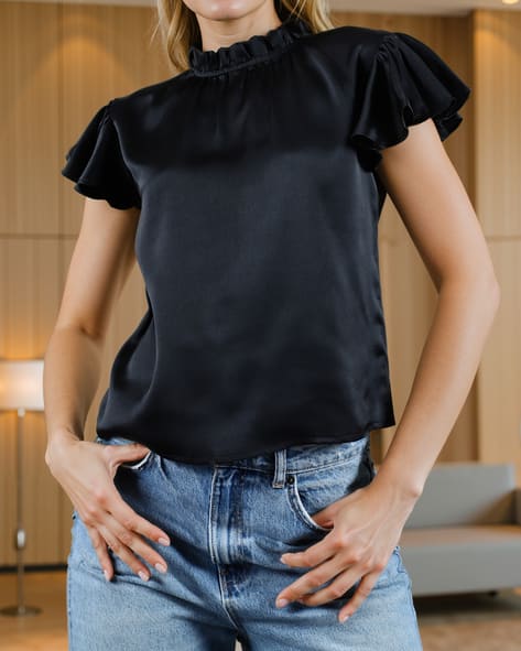 Buy Black Tops for Women by Shein Online