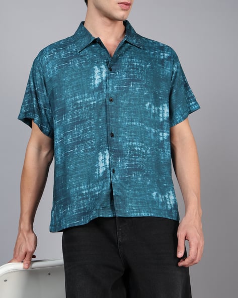 Buy Teal Shirts for Men by Shein Online