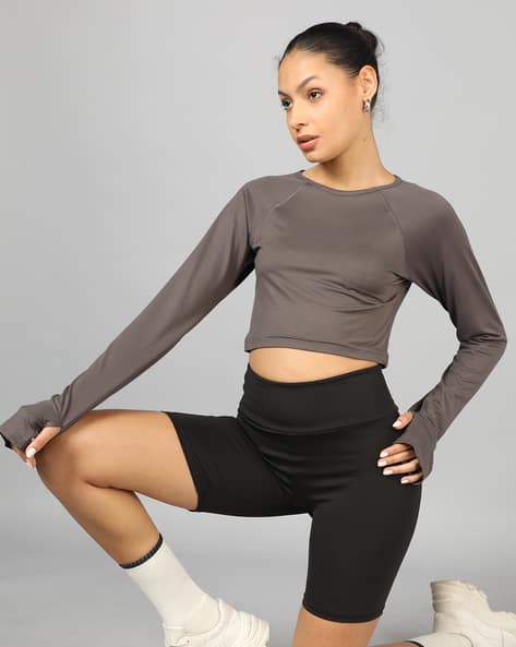 Raglan Sleeve Shein Yoga Pants Buy Dark Grey Tshirts For Women By