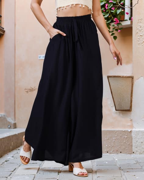 Buy Navy Trousers Pants for Women by Shein Online