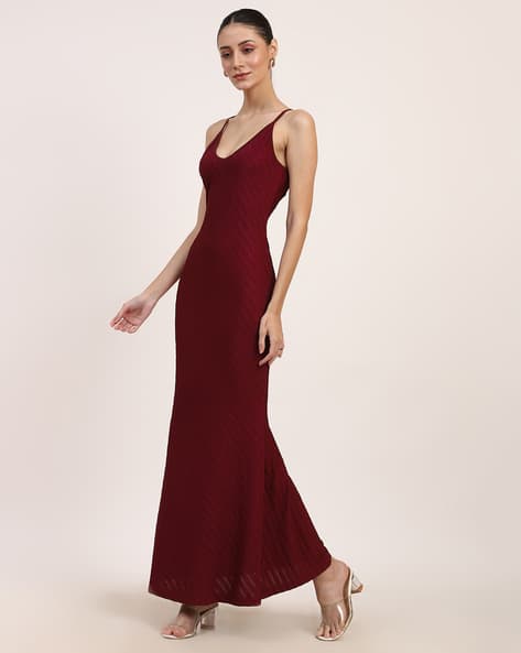open lace back dress Open Back Fishtail Dress main image 0