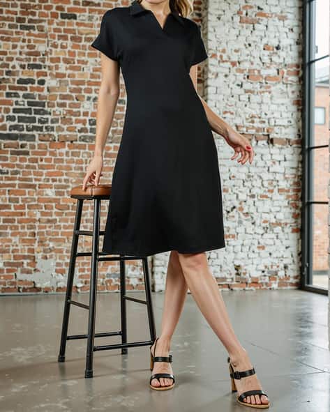 Polo Knee Length T Shirt Dress Womens Buy Black Dresses For