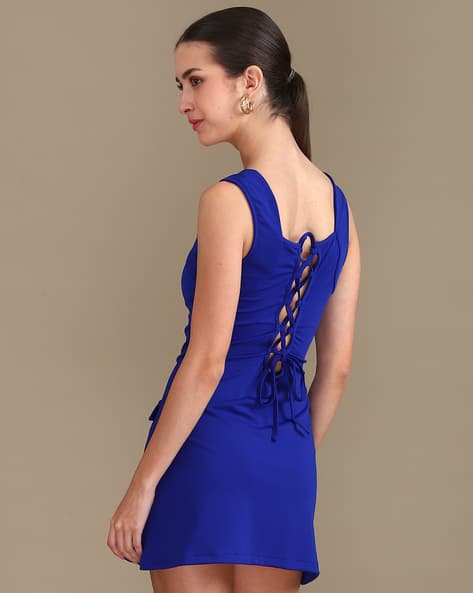 chinese dress ladies Chic and Trendy: Plus Size Denim Dress with Lace Trimmed Puff Sleeves   Canary Houze