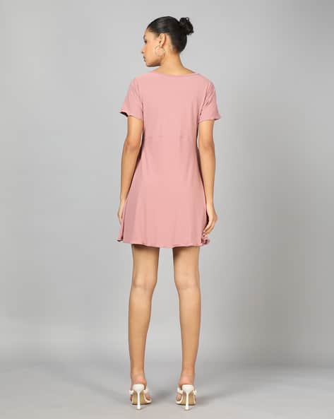 Buy Dusty Pink Dresses for Women by Shein Online | sheinindia.in Buy Dusty Pink Dresses for Women by Shein Online | sheinindia.in