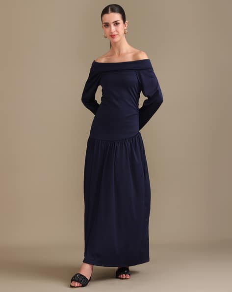 Buy Navy Blue Dresses for Women by Shein Online