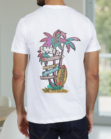 Shein Back Graphic Print Short Sleeve Tshirt