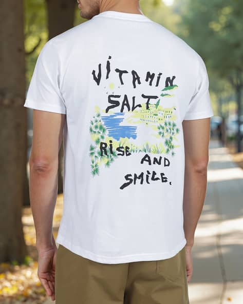 Shein Back Graphic Print Short Sleeve Tshirt