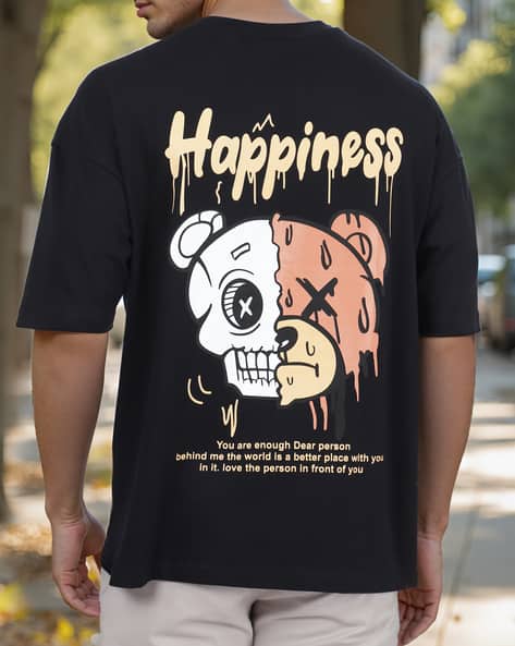 Shein Graphic Back Print Short Sleeve Oversized Fit Tshirt