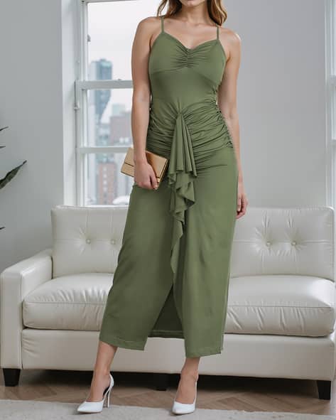 Buy Olive Green Dresses for Women by Shein Online | sheinindia.in Buy Olive Green Dresses for Women by Shein Online | sheinindia.in