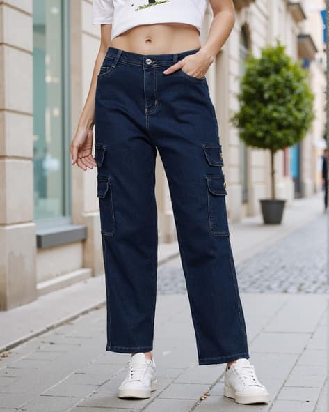 Buy Dark Blue Jeans Jeggings for Women by Shein Online