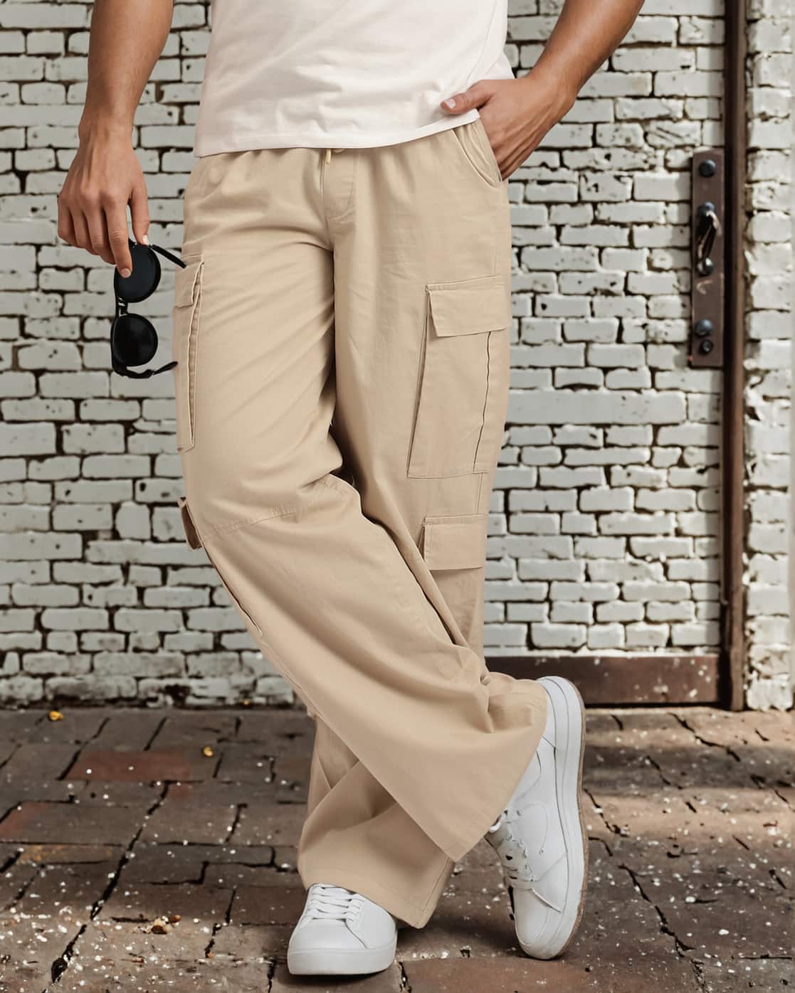 Buy Beige Trousers Pants for Men by Shein Online
